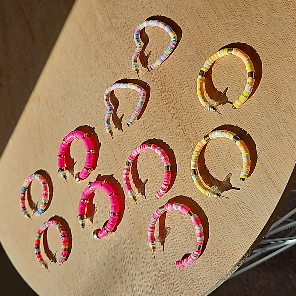 Summer time Hoop Earring Lot